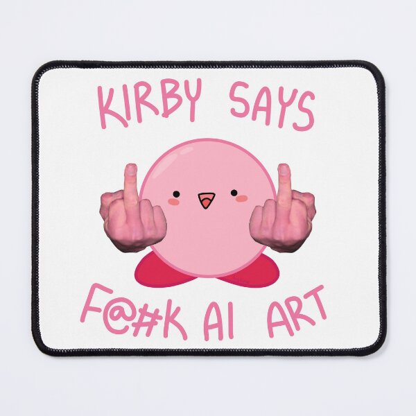 Item preview, kirb say f@#k ai art designed and sold by forg-time.