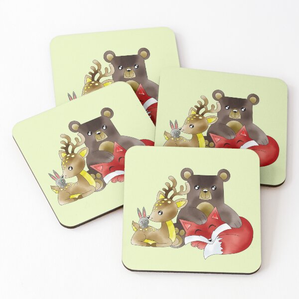 Item preview, Best Forest Friends With Green Background  designed and sold by missmann.