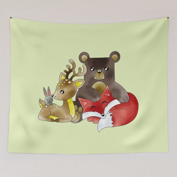 Item preview, Best Forest Friends With Green Background  designed and sold by missmann.