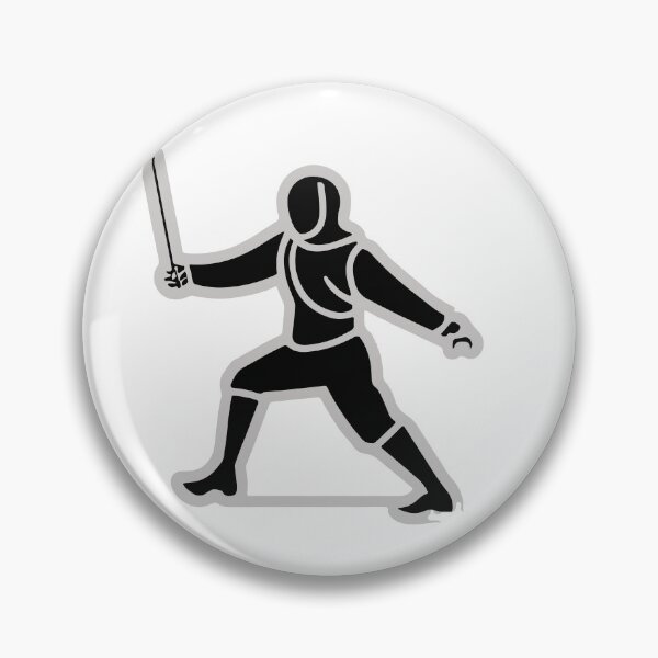 Item preview, Minimalist Fencer En Garde Stance Silhouette designed and sold by NiftyWrx.