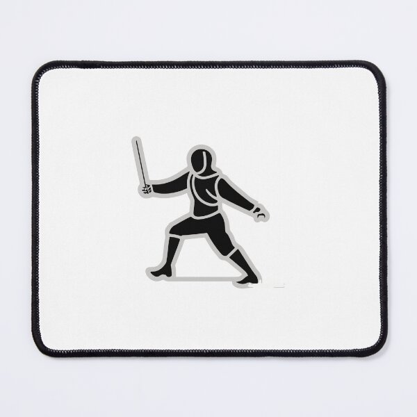 Item preview, Minimalist Fencer En Garde Stance Silhouette designed and sold by NiftyWrx.
