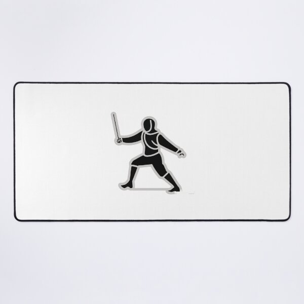 Item preview, Minimalist Fencer En Garde Stance Silhouette designed and sold by NiftyWrx.