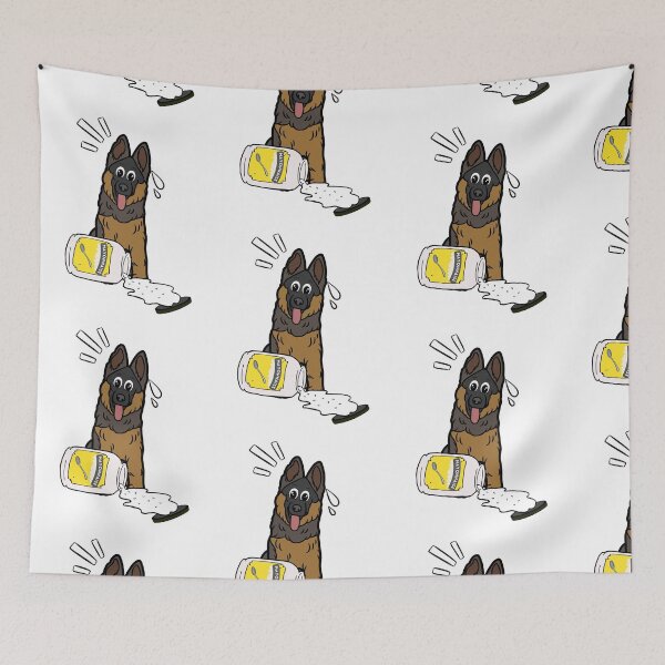 Item preview, Funny Guard Dog Spilled Mayonnaise designed and sold by Pet Station.