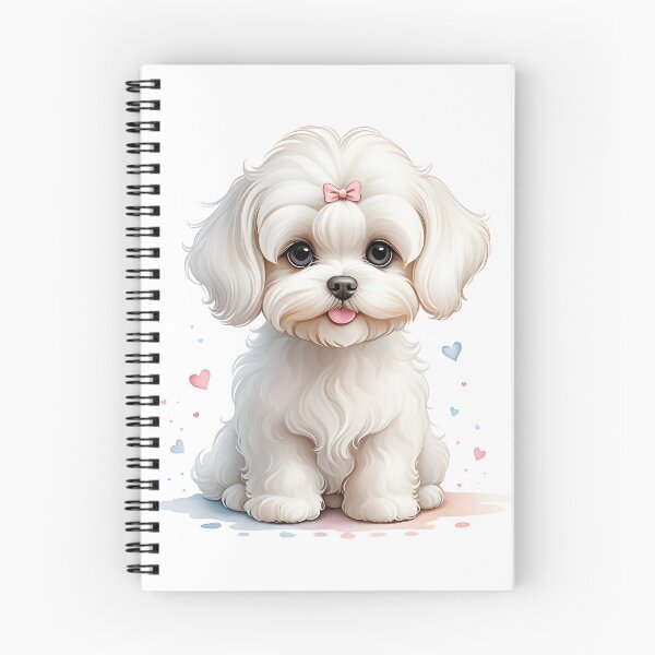 Item preview, Adorable cachorro maltés con lazo rosa designed and sold by DesignsbyVelvet.