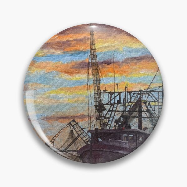 Item preview, Shrimp Boat at Sea designed and sold by artsmart26.