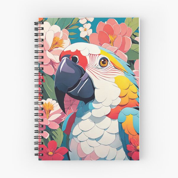Item preview, Parrot's Garden Melody, colorful macaw designed and sold by SievesWeaves.