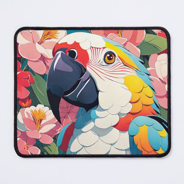 Item preview, Parrot's Garden Melody, colorful macaw designed and sold by SievesWeaves.