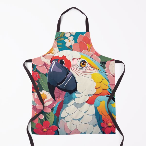 Item preview, Parrot's Garden Melody, colorful macaw designed and sold by SievesWeaves.
