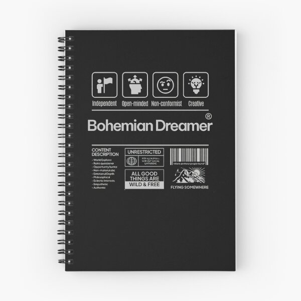 Item preview, Bohemian Dreamer Typography T-shirt Artwork designed and sold by Obsidian Ink by Wilshire.