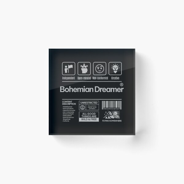Item preview, Bohemian Dreamer Typography T-shirt Artwork designed and sold by Obsidian Ink by Wilshire.