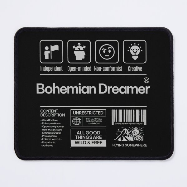 Item preview, Bohemian Dreamer Typography T-shirt Artwork designed and sold by Obsidian Ink by Wilshire.