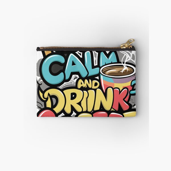 Aperçu de l'œuvre Keep Calm And Drink Coffee Funny Saying créée et vendue par ScaloArt.