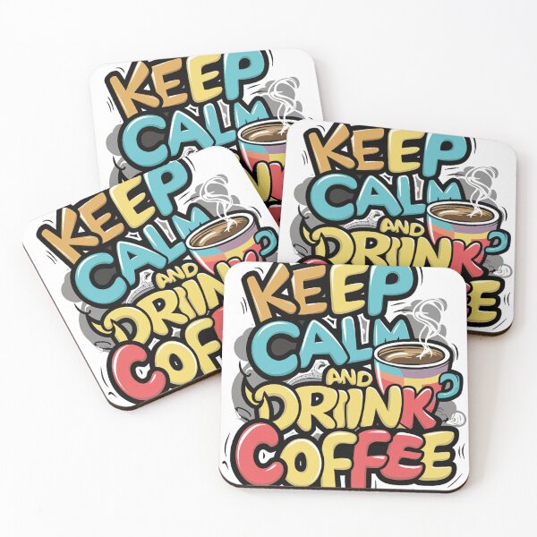 Aperçu de l'œuvre Keep Calm And Drink Coffee Funny Saying créée et vendue par ScaloArt.