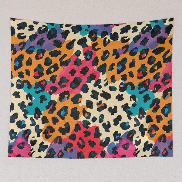 Item preview, Vibrant Multicolored Leopard Print Pattern designed and sold by 33wolvesdesigns.