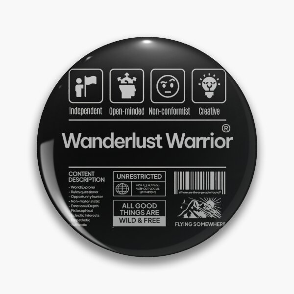 Item preview, Wanderlust Warrior Typography T-shirt Artwork! designed and sold by Obsidian Ink by Wilshire.