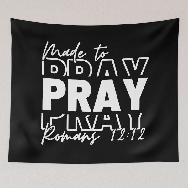 Item preview,  Made to Pray, white design.  designed and sold by MoriaStore.