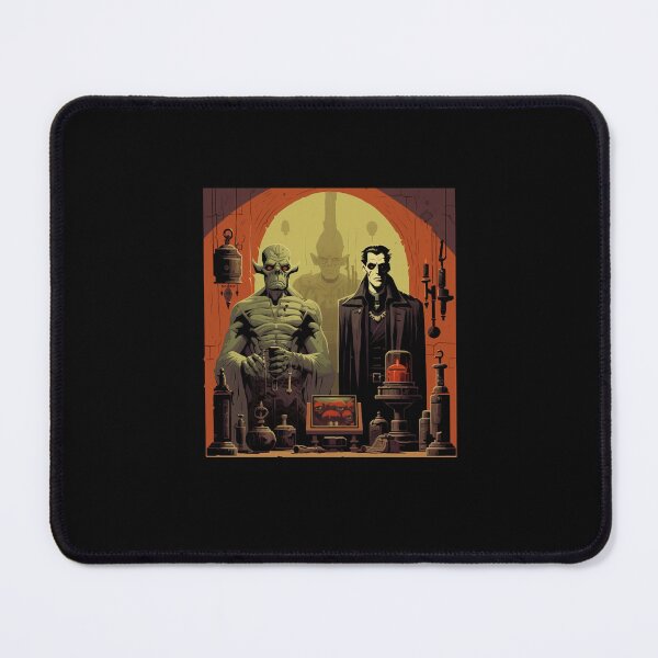 Item preview, Frankenstein and Dracula in the Style of Mike Mignola A Unique Artistic Interpretation T-S designed and sold by truongyenphuong.