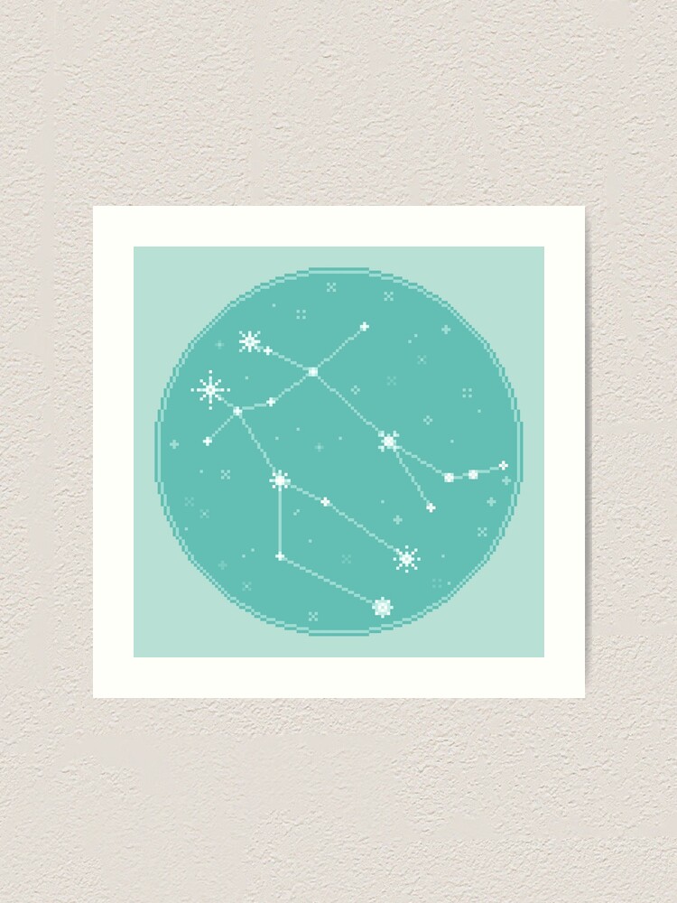 Alternate view of 8bit Constellations: Gemini Art Print