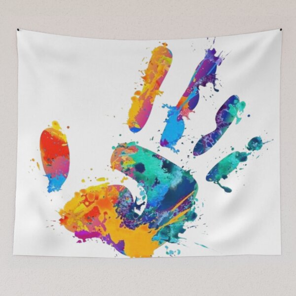 Aperçu de l'œuvre Conception de T-Shirt Holi graphique à empreinte de main.. créée et vendue par RedBloom Creation.