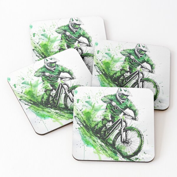 Item preview, A stunning ink drawing of a fearless mountain biker designed and sold by JOTAMIKE.