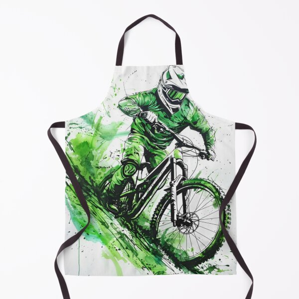 Item preview, A stunning ink drawing of a fearless mountain biker designed and sold by JOTAMIKE.