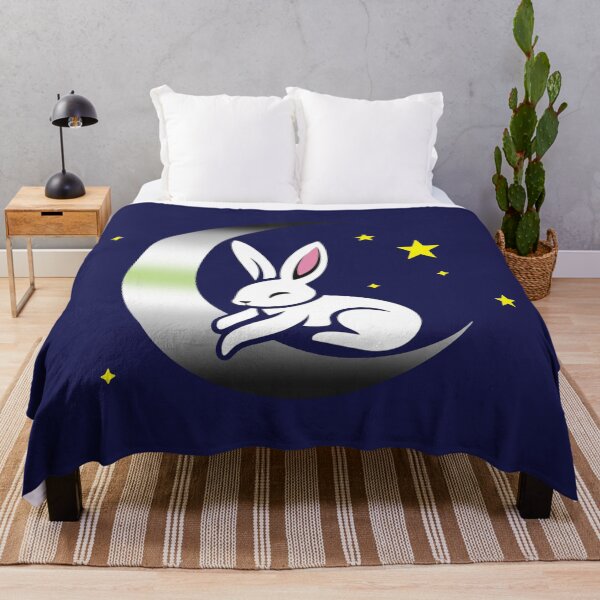 Item preview, Cute Bunny Rabbit on an Agender Pride Flag Moon, Discreet Agender Pride Design designed and sold by Travelslightly.