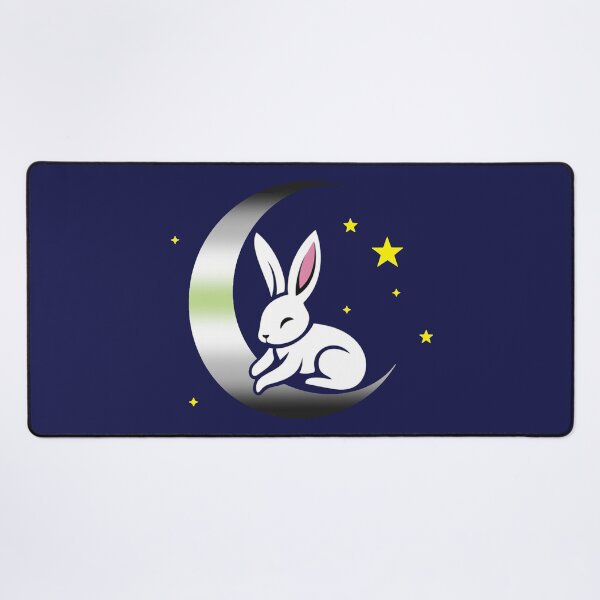 Item preview, Cute Bunny Rabbit on an Agender Pride Flag Moon, Discreet Agender Pride Design designed and sold by Travelslightly.