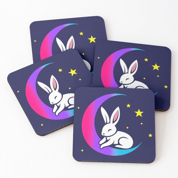 Item preview, Cute Bunny Rabbit on an Androgynous Pride Flag Moon, Discreet Androgynous Pride Design designed and sold by Travelslightly.