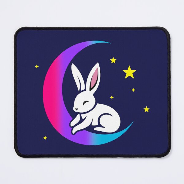 Item preview, Cute Bunny Rabbit on an Androgynous Pride Flag Moon, Discreet Androgynous Pride Design designed and sold by Travelslightly.
