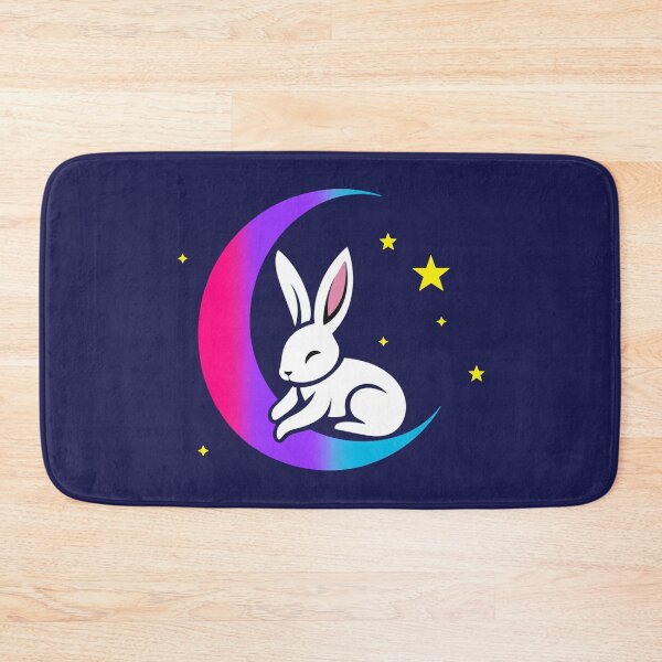 Item preview, Cute Bunny Rabbit on an Androgynous Pride Flag Moon, Discreet Androgynous Pride Design designed and sold by Travelslightly.