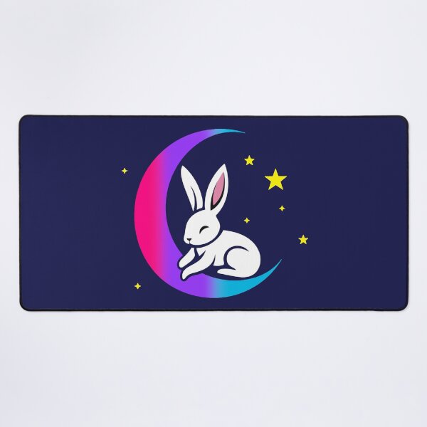 Item preview, Cute Bunny Rabbit on an Androgynous Pride Flag Moon, Discreet Androgynous Pride Design designed and sold by Travelslightly.