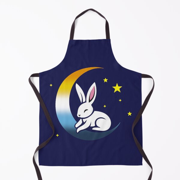 Item preview, Cute Bunny Rabbit on an AroAce Pride Flag Moon, Discreet AroAce Pride Design designed and sold by Travelslightly.