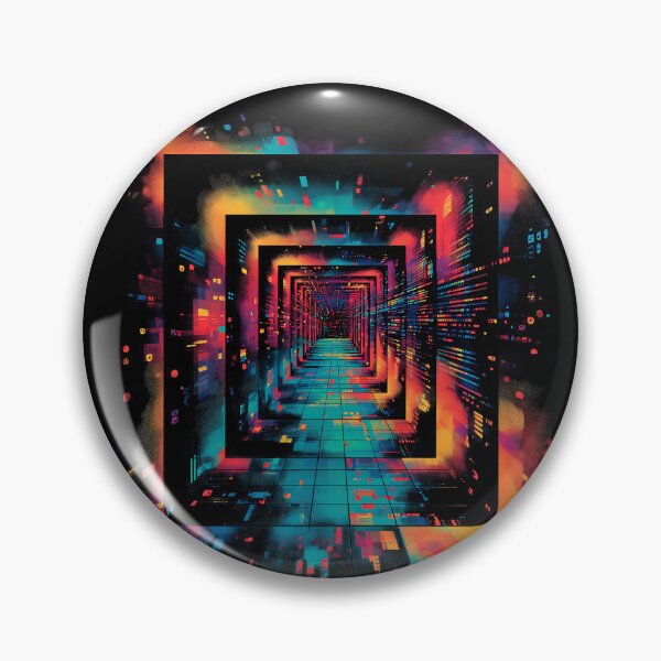 Item preview, Binary Flow Tunnel Sci-Fi Art T-Shirt designed and sold by Artisleek Designs.