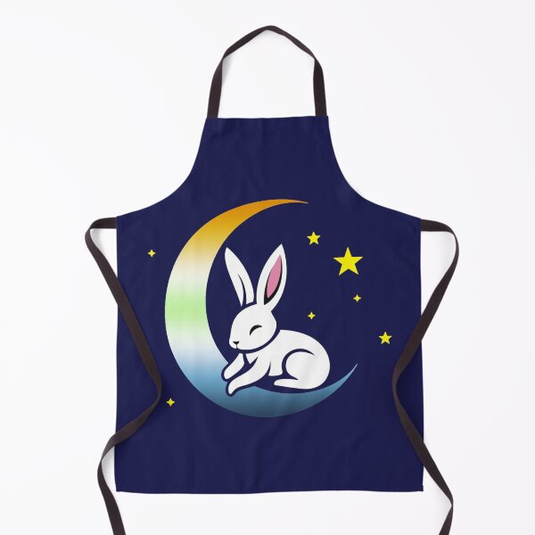 Item preview, Cute Bunny Rabbit on an AroAce Agender Pride Flag Moon, Discreet AroAce Agender Pride Design designed and sold by Travelslightly.