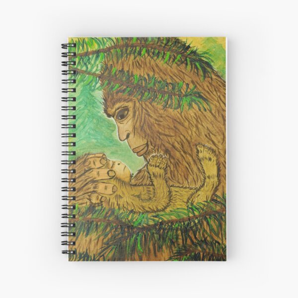 Little Bigfoot - Sasquatch Bigfoot Art Spiral Notebook