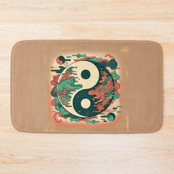 Aperçu de l'œuvre Yin Yang rétro artistique créée et vendue par Catherine Harrison.
