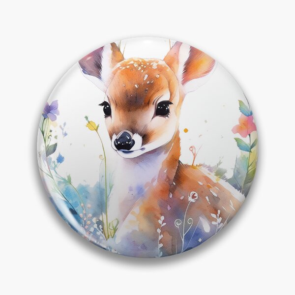 Item preview, deer watercolour designed and sold by maniabx.