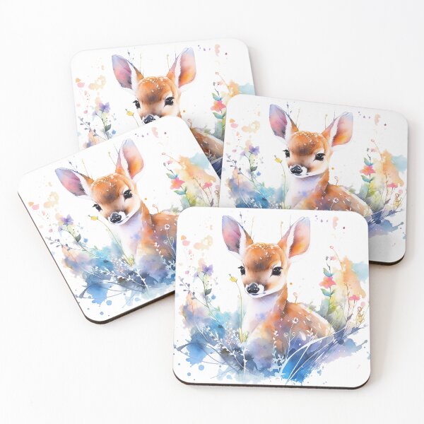 Item preview, deer watercolour designed and sold by maniabx.