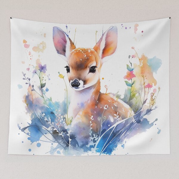 Item preview, deer watercolour designed and sold by maniabx.