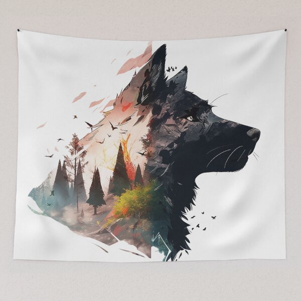Item preview, wolf head designed and sold by maniabx.