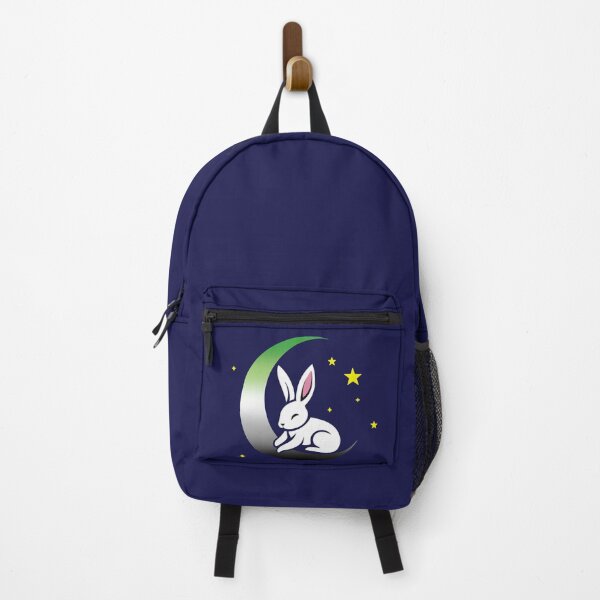 Item preview, Cute Bunny Rabbit on an Aromantic Pride Flag Moon, Discreet Aromantic Pride Design designed and sold by Travelslightly.