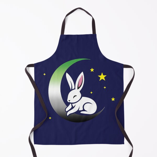 Item preview, Cute Bunny Rabbit on an Aromantic Pride Flag Moon, Discreet Aromantic Pride Design designed and sold by Travelslightly.