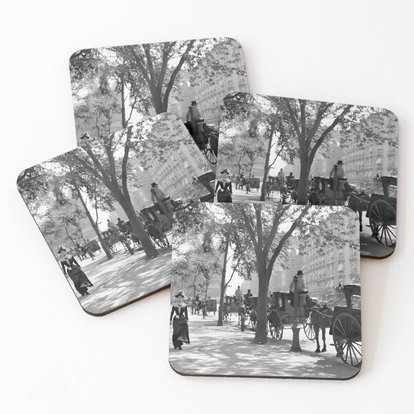 Item preview, Victorian Women Walking in New York City, Black and White Vintage Photo designed and sold by modernretro.