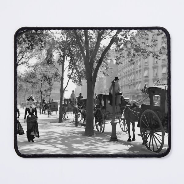 Item preview, Victorian Women Walking in New York City, Black and White Vintage Photo designed and sold by modernretro.