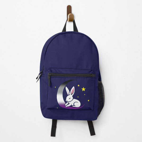 Item preview, Cute Bunny Rabbit on an Asexual Pride Flag Moon, Discreet Asexual Pride Design designed and sold by Travelslightly.