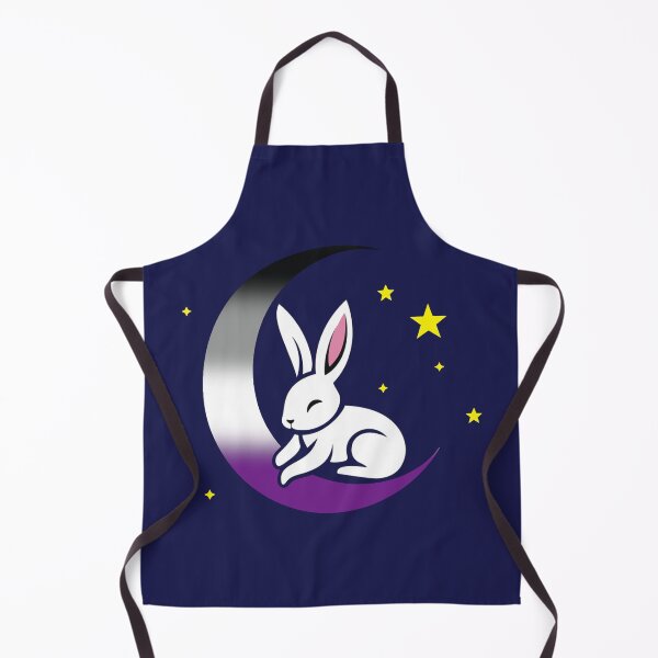 Item preview, Cute Bunny Rabbit on an Asexual Pride Flag Moon, Discreet Asexual Pride Design designed and sold by Travelslightly.