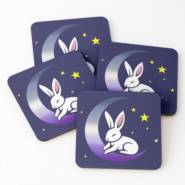 Item preview, Cute Bunny Rabbit on a Lesbain Butch Pride Flag Moon, Discreet Butch Pride Design designed and sold by Travelslightly.
