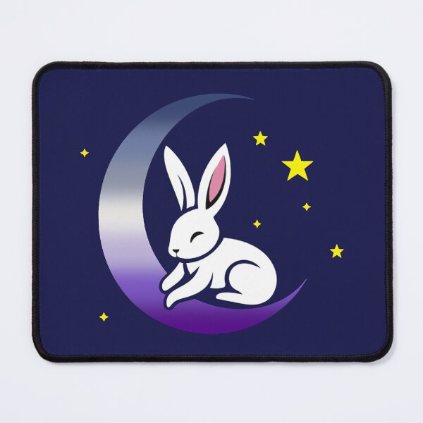 Item preview, Cute Bunny Rabbit on a Lesbain Butch Pride Flag Moon, Discreet Butch Pride Design designed and sold by Travelslightly.