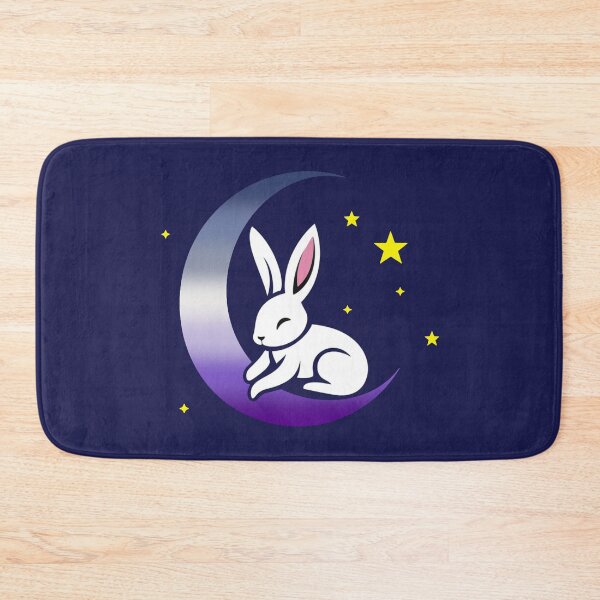 Item preview, Cute Bunny Rabbit on a Lesbain Butch Pride Flag Moon, Discreet Butch Pride Design designed and sold by Travelslightly.