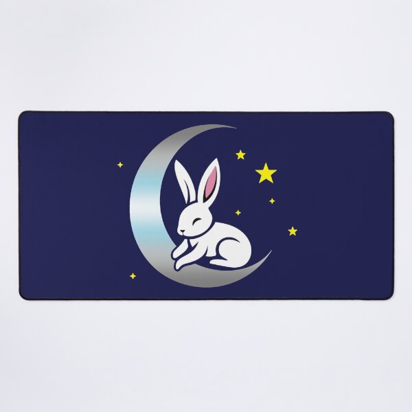 Item preview, Cute Bunny Rabbit on a Demiboy Pride Flag Moon, Discreet Demiboy Pride Design designed and sold by Travelslightly.